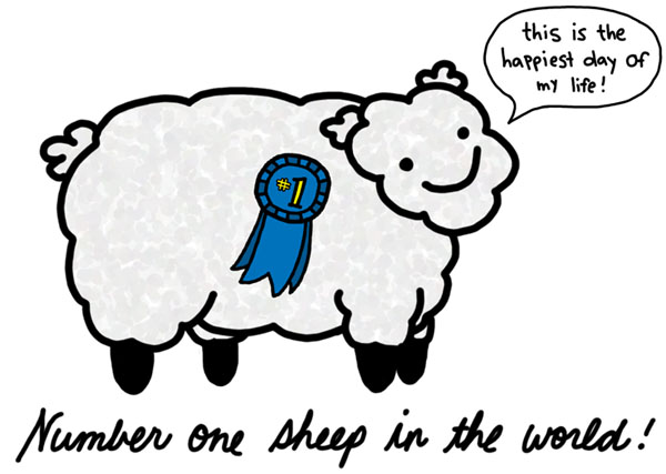 mouton joyeux (copyright natalie dee)